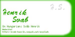 henrik svab business card