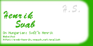 henrik svab business card